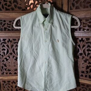 Ralph Lauren Light Green Sleeveless Shirt
